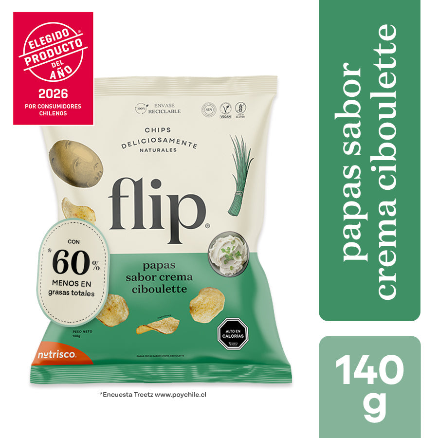Chips Flip Papas Sabor Crema Ciboulette 140g