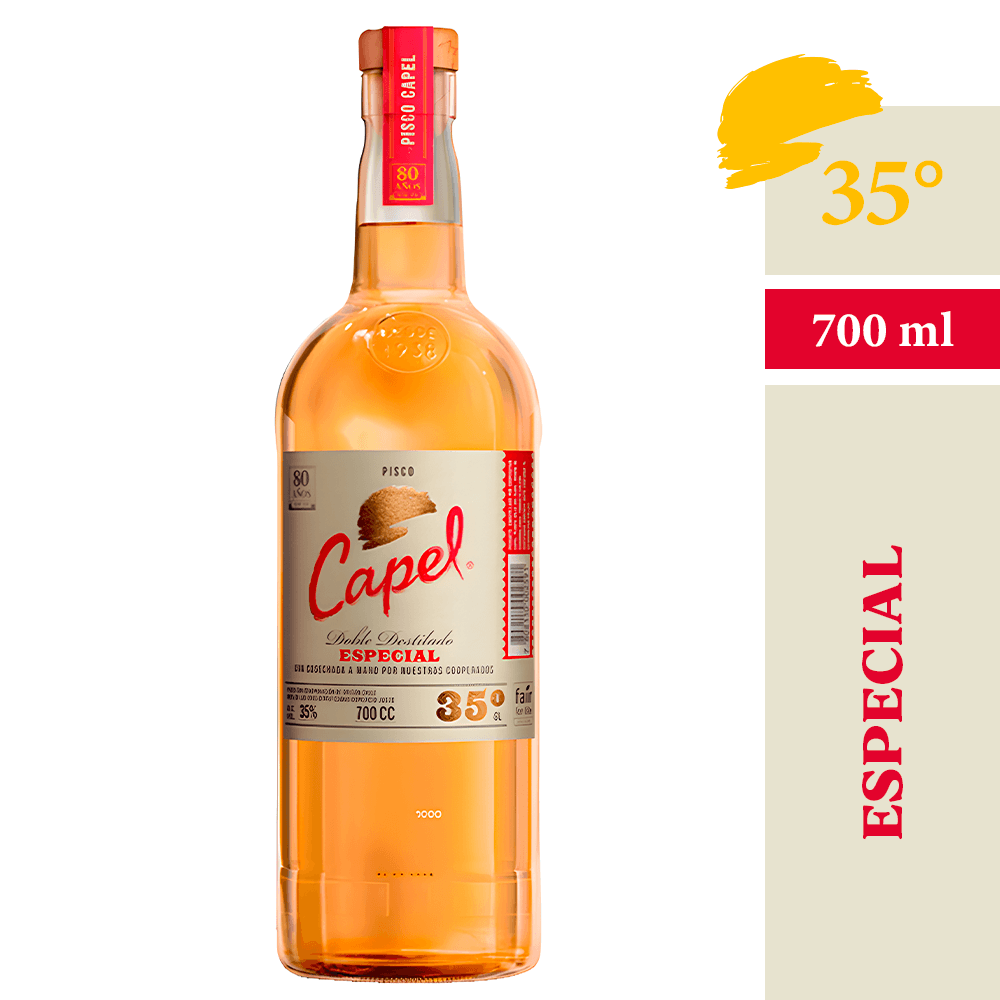 Pisco Capel Doble Destilado 35º 700cc