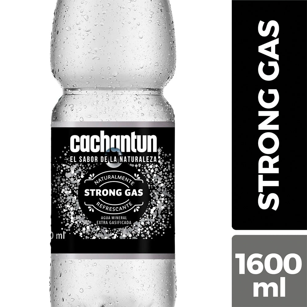 Agua Mineral Strong Cachantún Con Gas 1600cc