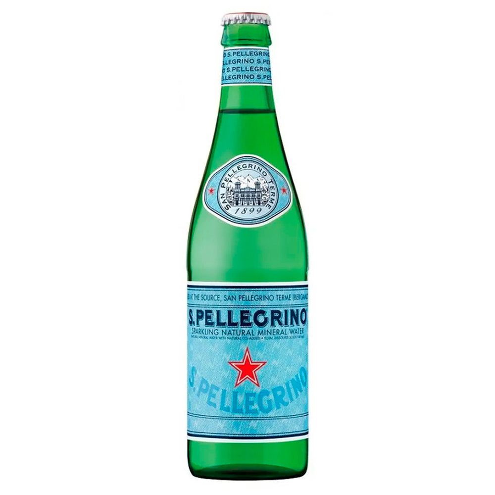 Agua Mineral San Pellegrino con Gas Botella Vidrio 500cc