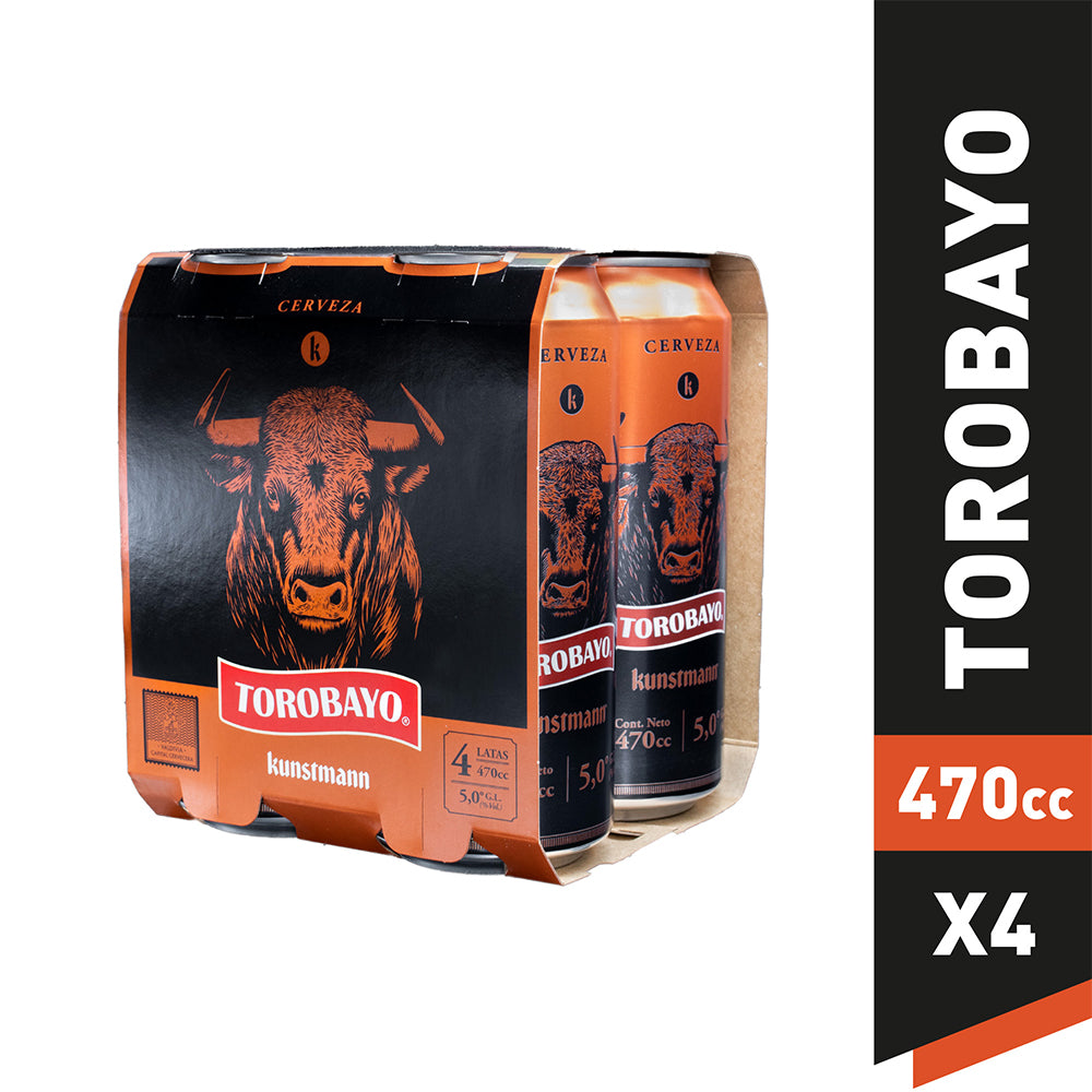 4x Cerveza Kunstmann Torobayo Lata 470cc