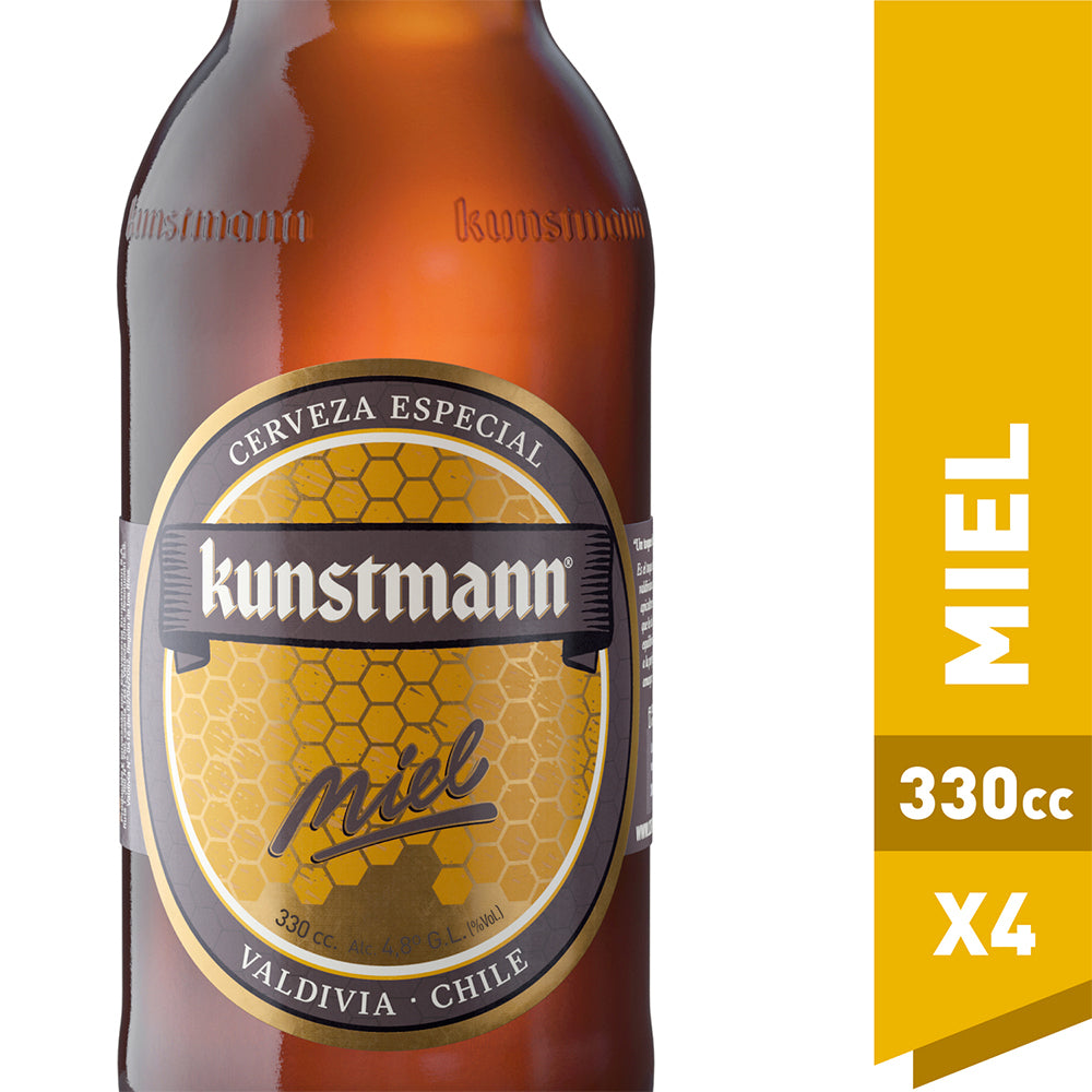 4x Cerveza Kunstmann Miel 330cc
