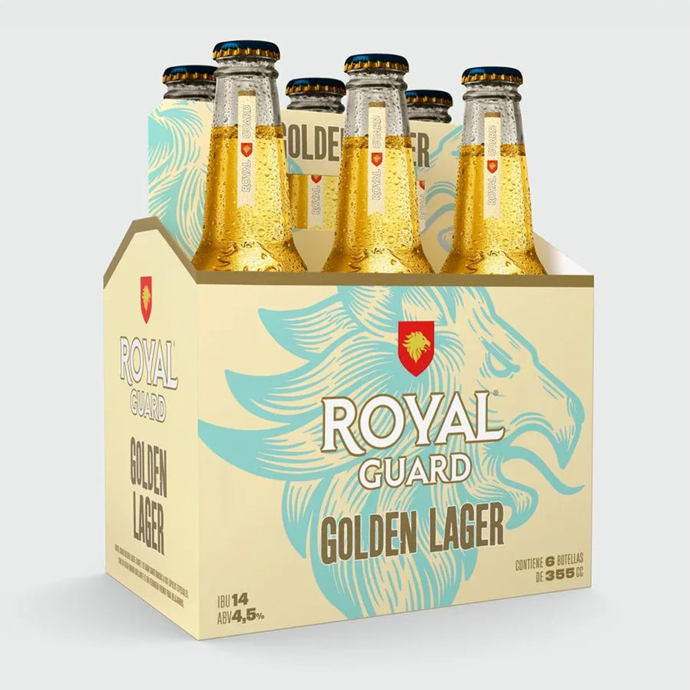 6x Cerveza Royal Guard Golden Lager 4,5° 355cc