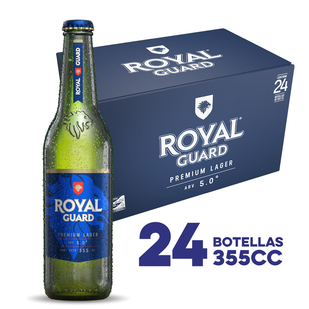 24x Cerveza Royal Guard Botellín 355cc