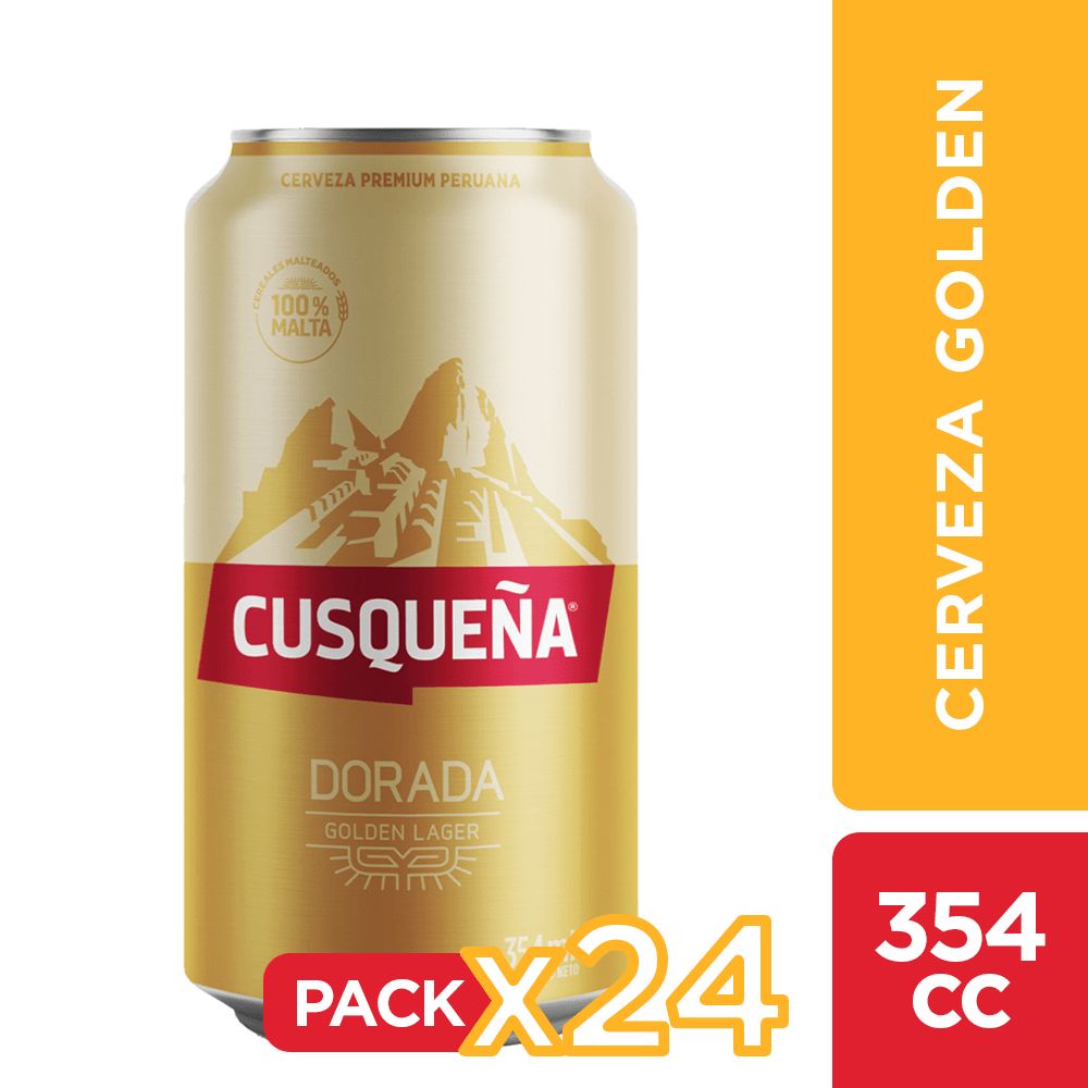 24x Cerveza Cusqueña Lager Lata 354cc