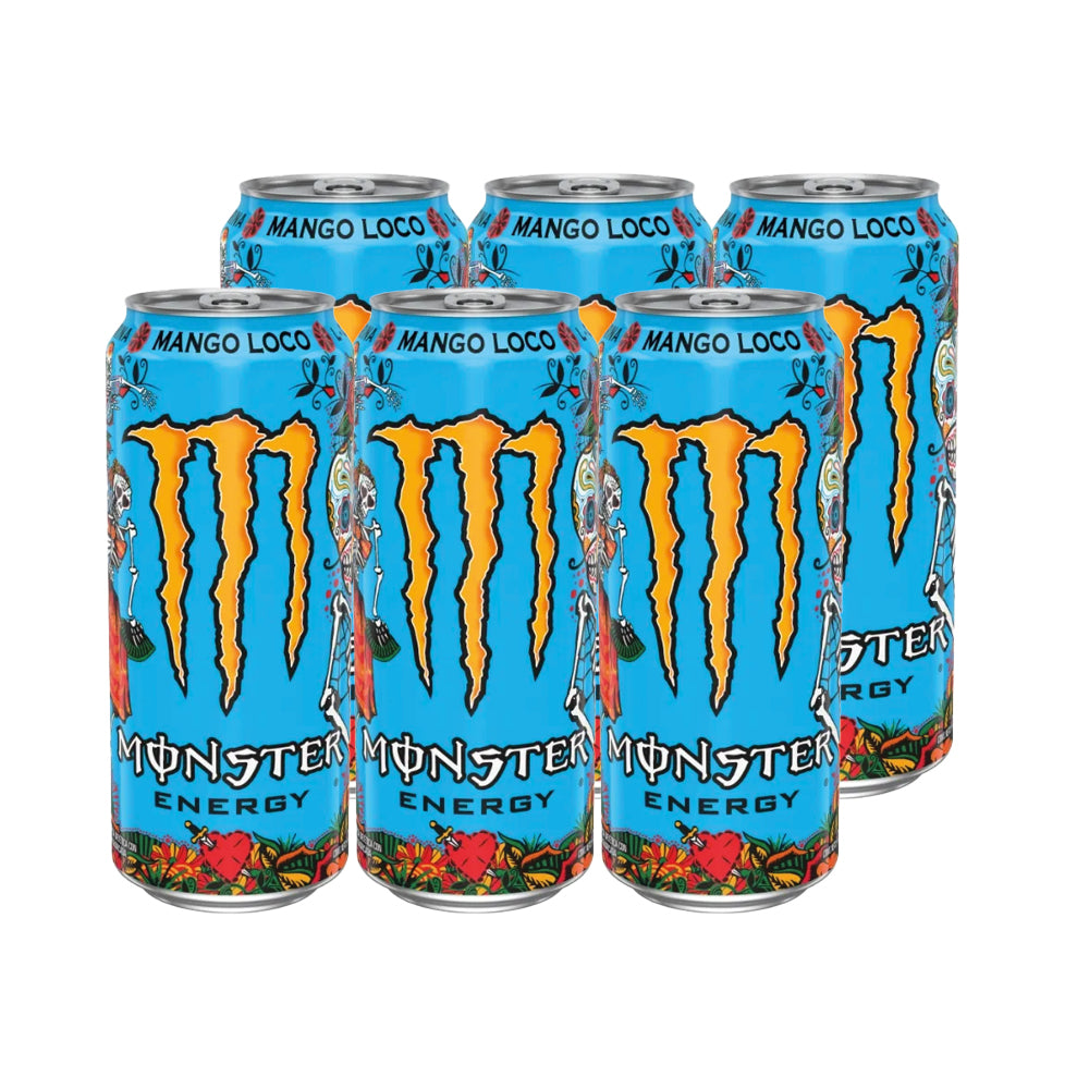 6x Bebida Energética Monster Energy Juiced Mango Loco 470cc