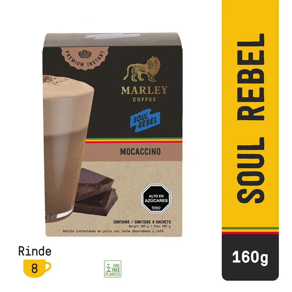 Café Soul Rebel Mocaccino 8 Sobres Marley Coffee 160g