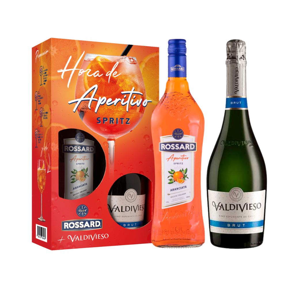 Pack Spritz: Licor Rossard Aranciata 1000cc + Espumante Valdivieso Brut 750cc
