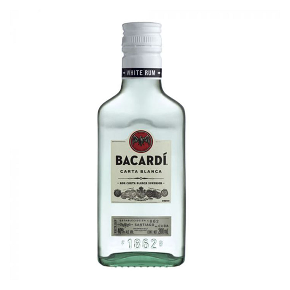 Ron Bacardi Carta Blanca 40° Petaca 200cc