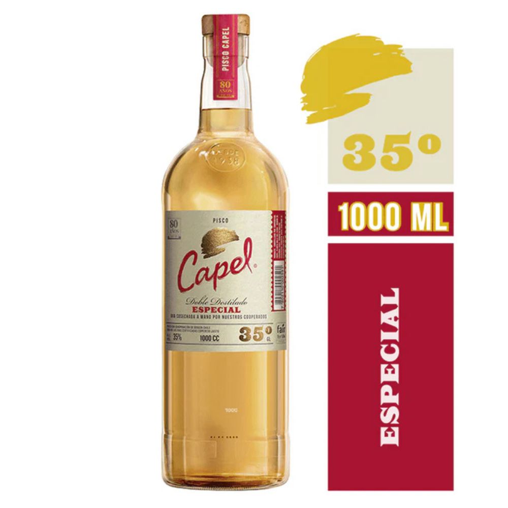 Pisco Capel Doble Destilado 35° 1000cc