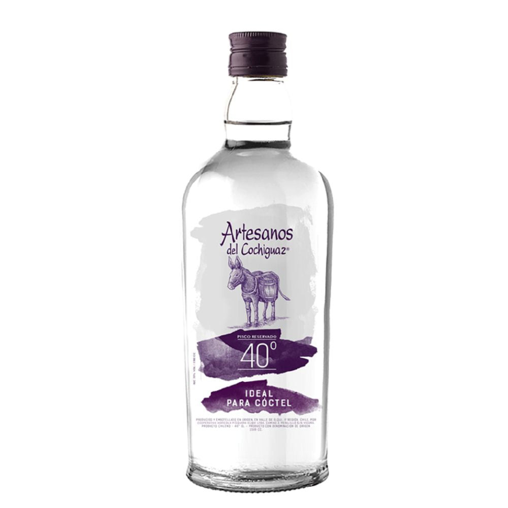 PISCO ARTESANOS DEL COCHIGUAZ RESERVADO TRANSPARENTE 40° 1500CC
