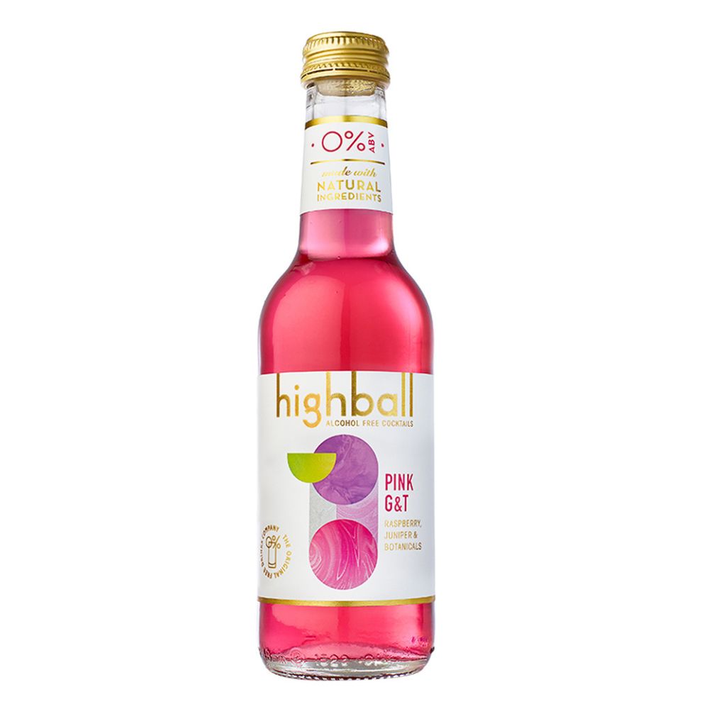 Cocktail Highball Pink Gin & Tonic Sin Alcohol 250cc