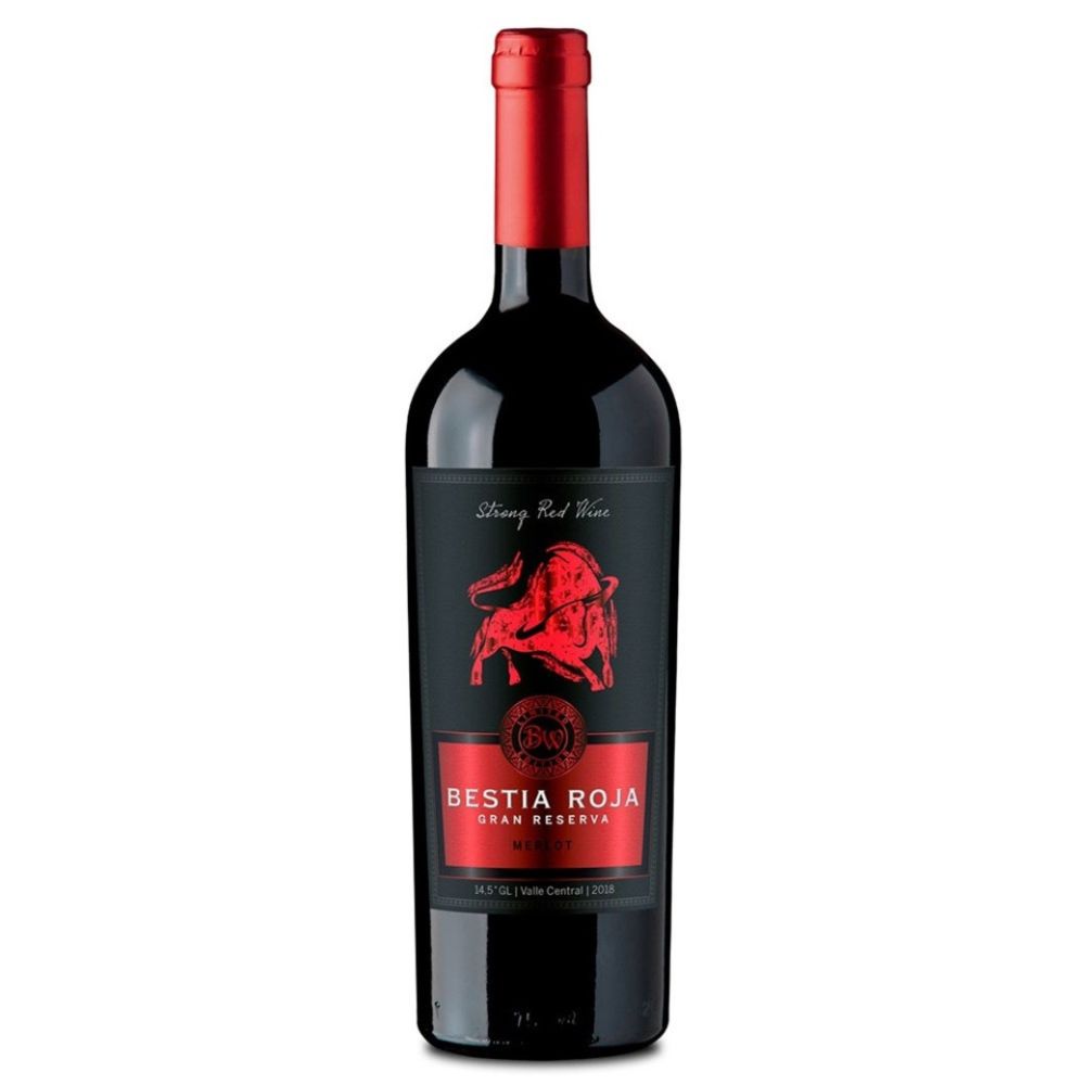 Vino Bestia Roja Gran Reserva Merlot 750cc