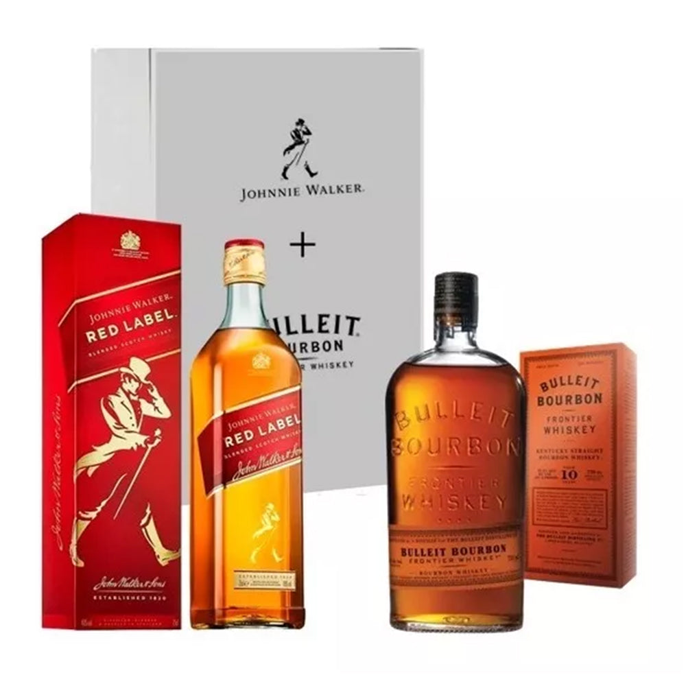 Pack Johnnie Walker Red Label 40º 750cc + Bulleit Frontier 45° 750cc
