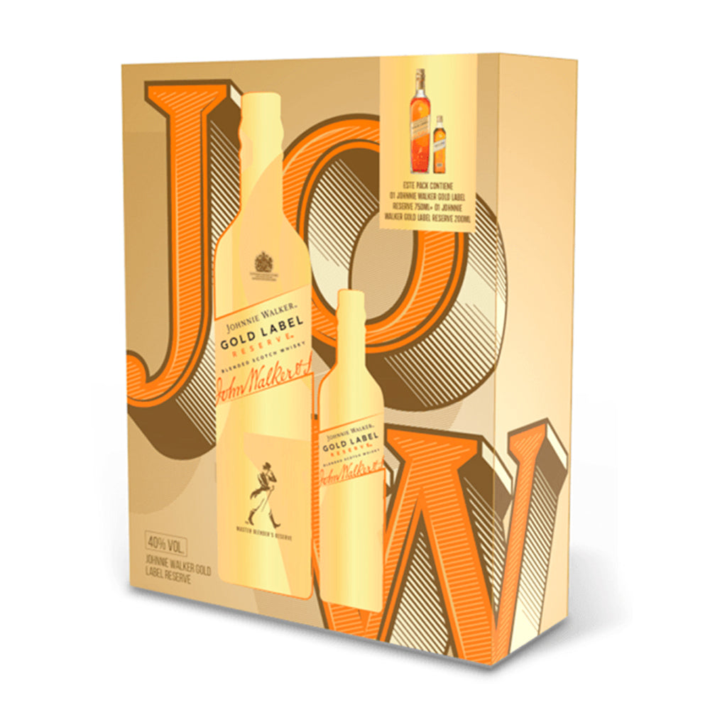 Pack Whisky Johnnie Walker Gold Label Reserve 40º 750cc + Petaca 200cc