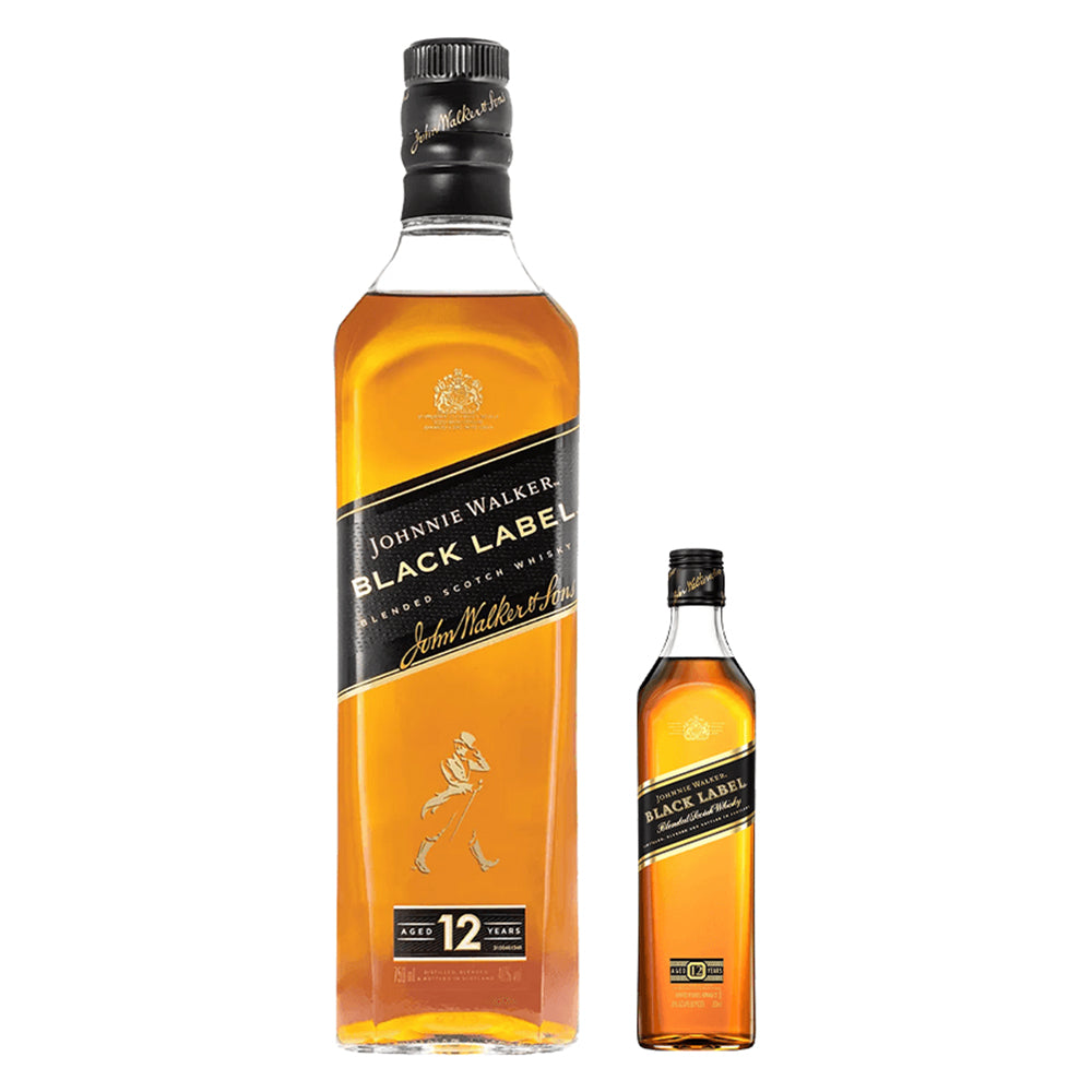 Pack Whisky Johnnie Walker Black Label 750cc + Petaca 200cc