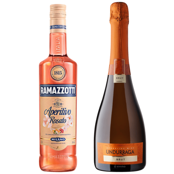 Licor Ramazzotti Rosato 700cc + Espumante Undurraga Variedades 750cc