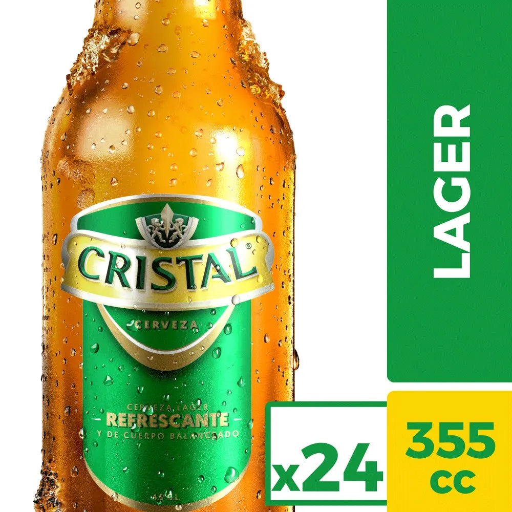 24x Cerveza Cristal Botellín 355cc