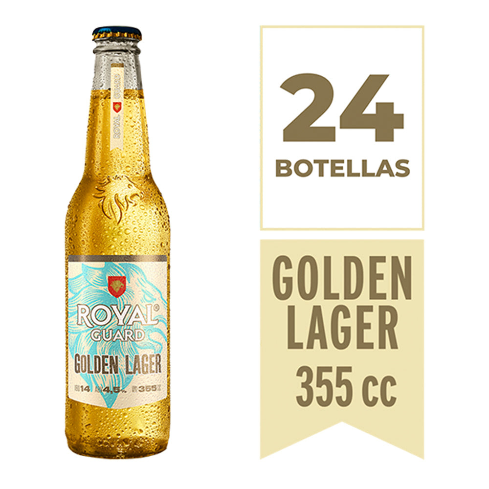 24x Cerveza Royal Guard Golden Lager 4,5° 355cc