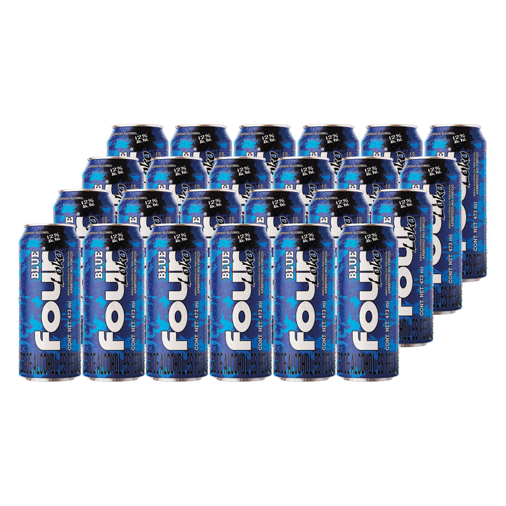 24x Bebida Ready To Drink Four Loko Blue 12° 473cc