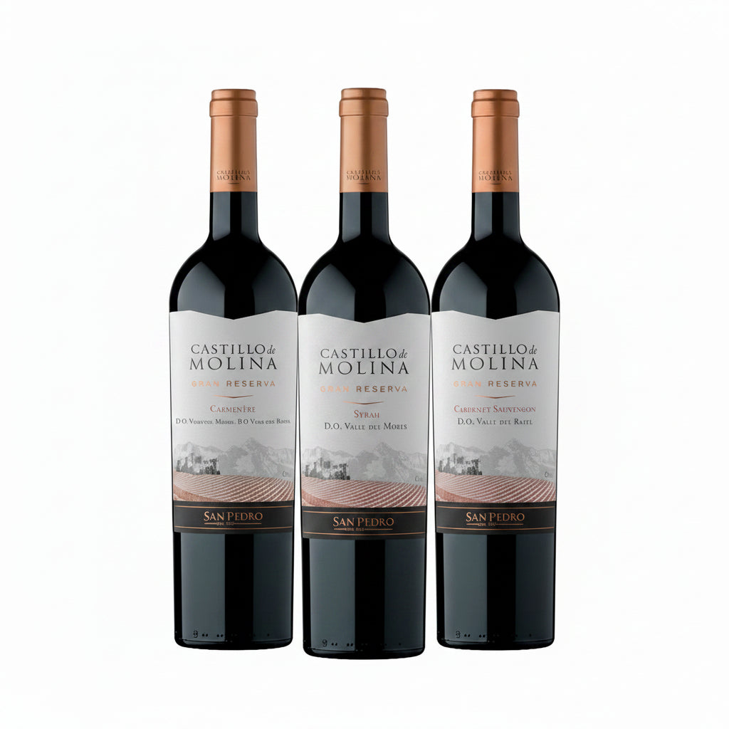Arma tu Pack - 3x Vino Castillo de Molina Gran Reserva Cepas a elección 750cc
