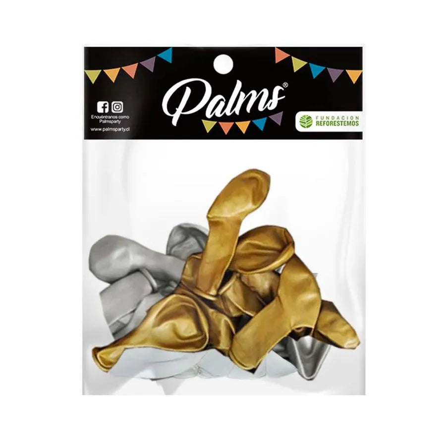 Set Globo Metalizado Surtido 12 Unidades Palms