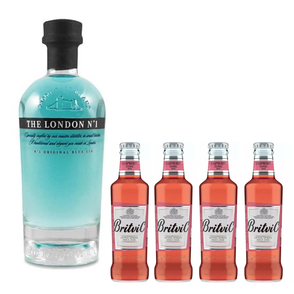 Gin The London Nº1 47º 700cc + 4 Britvic Raspberry 200cc