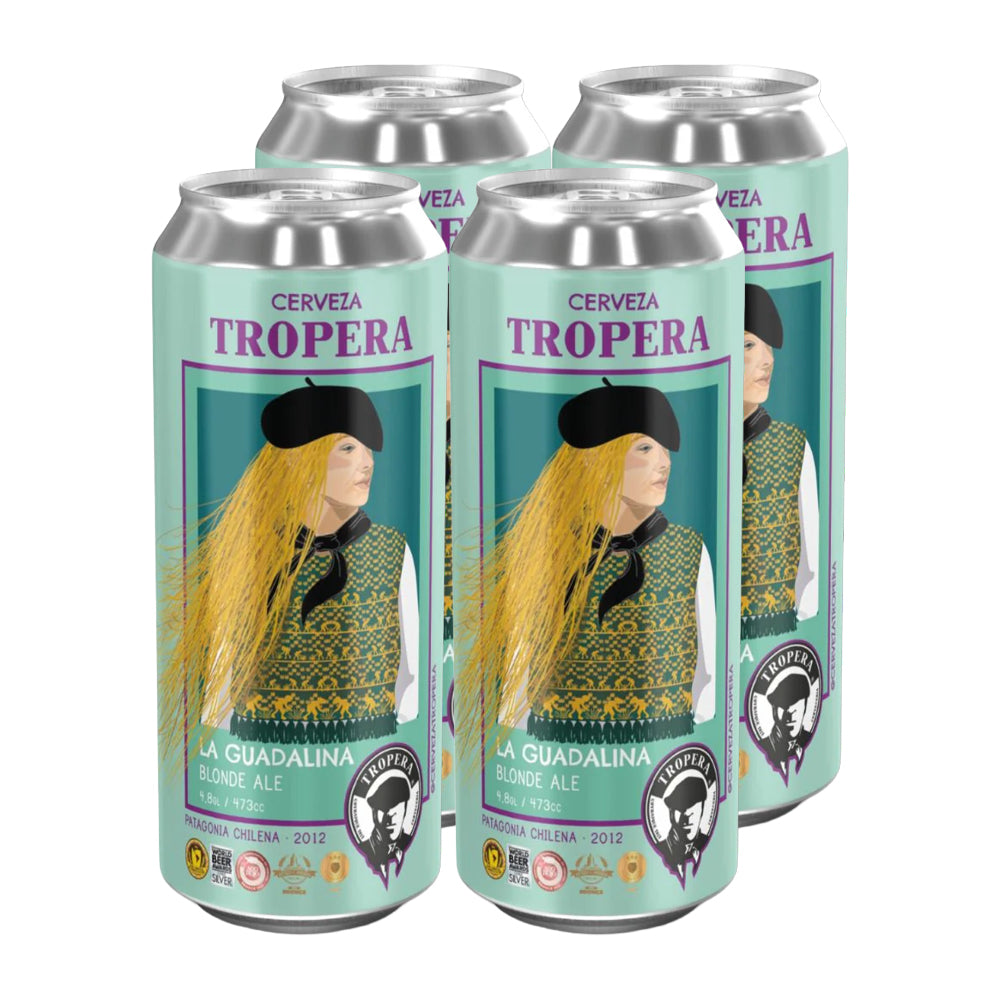 4x Cerveza Tropera La Guadalina Blonde Ale 5,8° 473cc