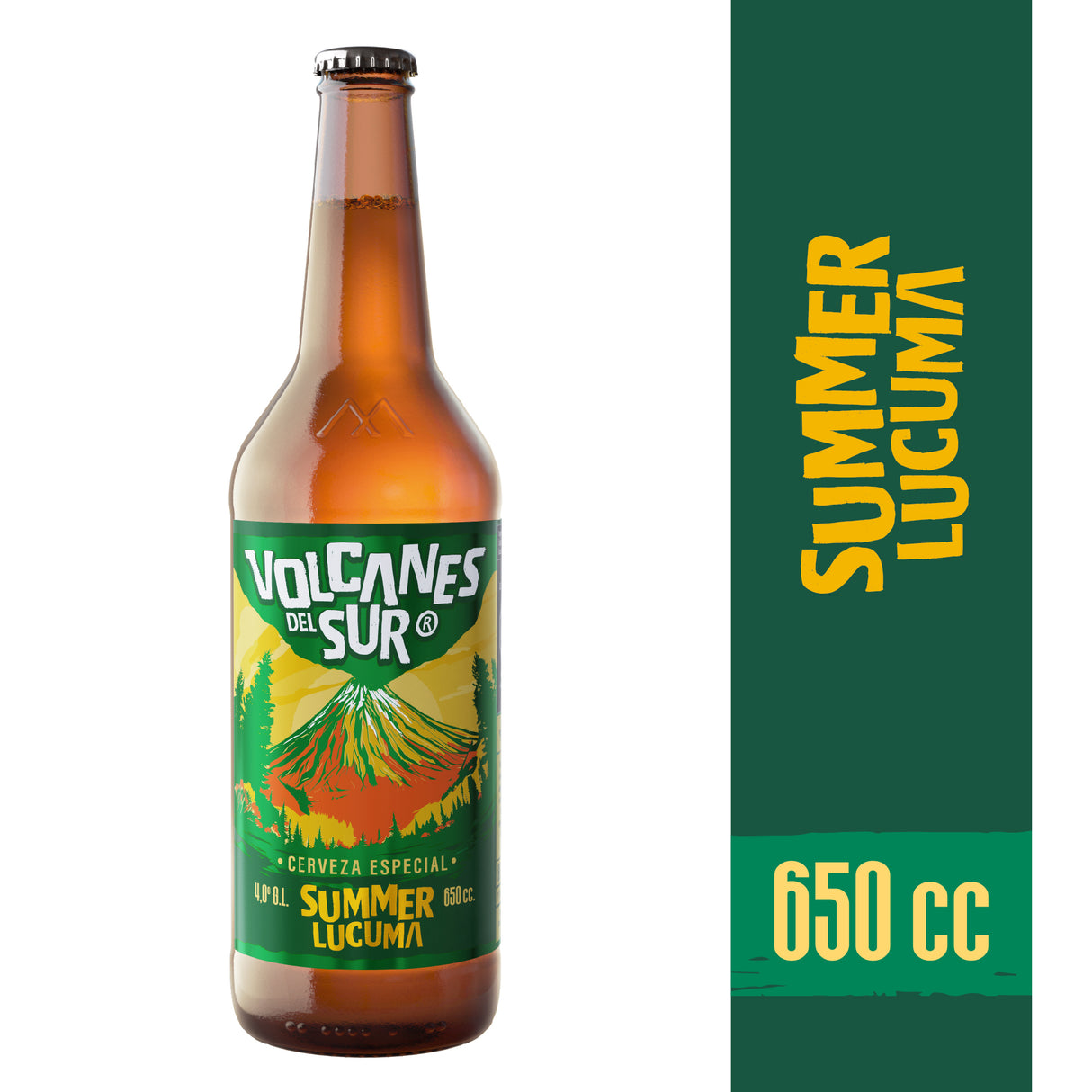 Cerveza Volcanes Del Sur Summer Lúcuma 4° 650cc