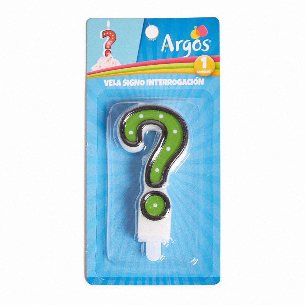 Vela Signo Interrogacion Color Aleatorio Argos
