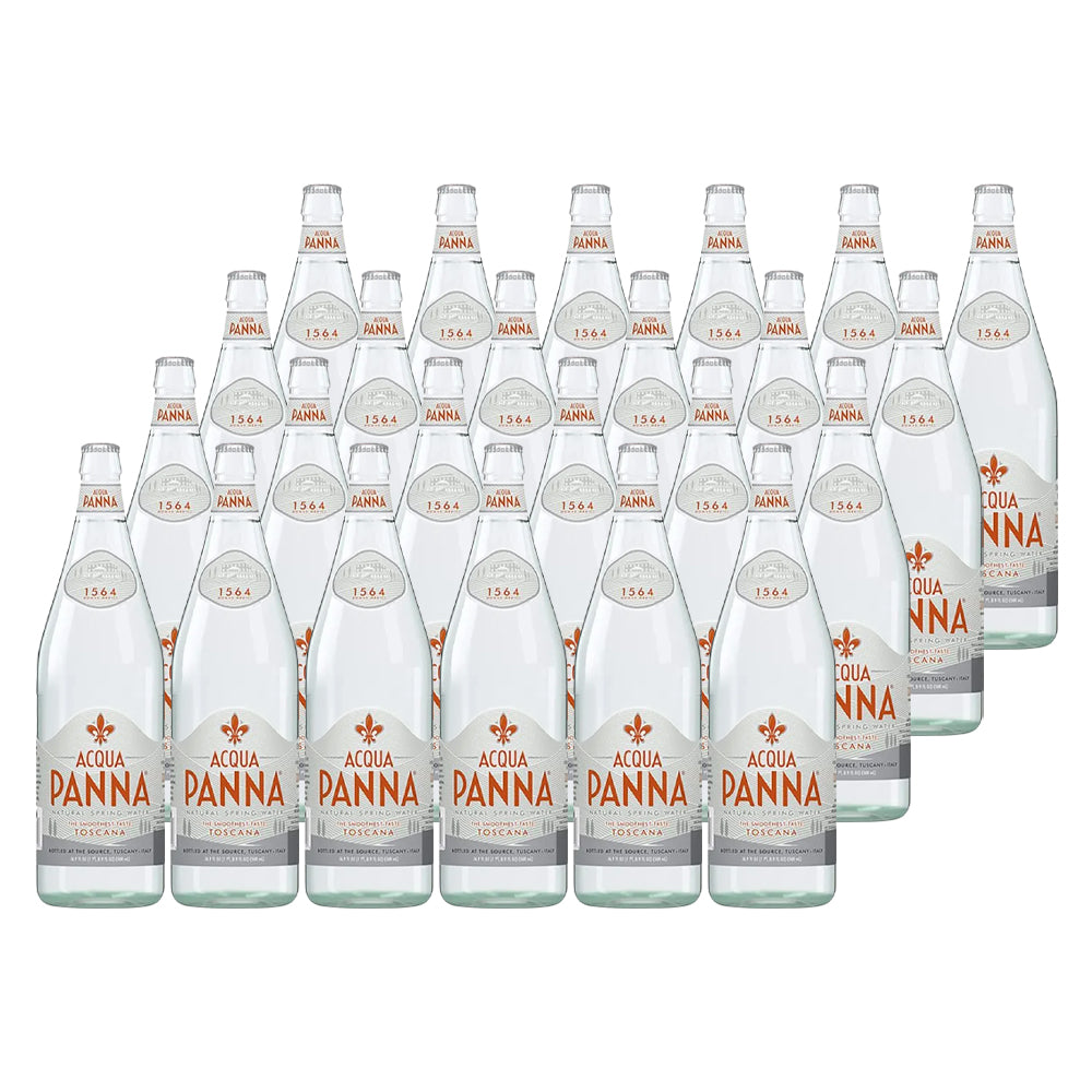 24x Agua Mineral Acqua Panna Sin Gas Botella Vidrio 500cc