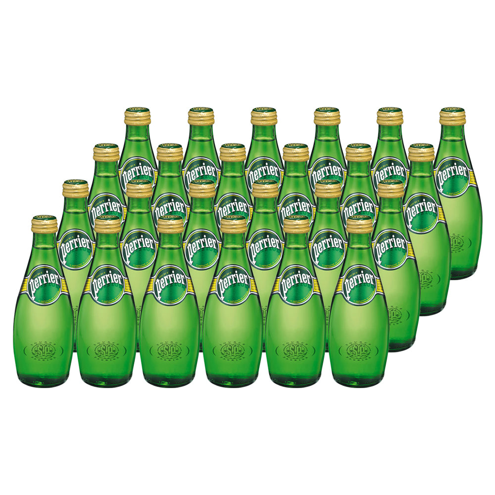 24x Agua Mineral Perrier con Gas Botella Vidrio 330cc