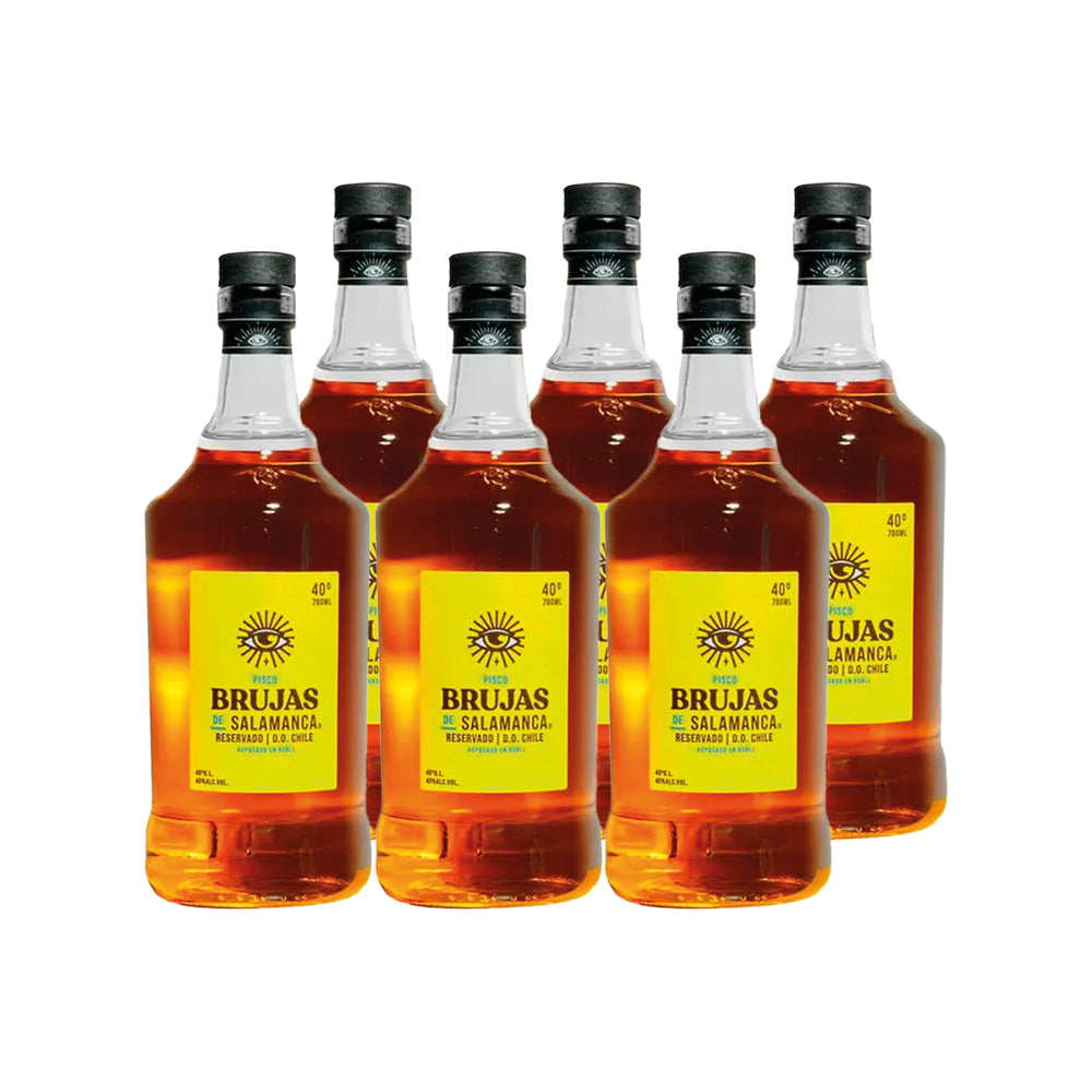 6x Pisco Brujas de Salamanca Reservado 40° 700cc