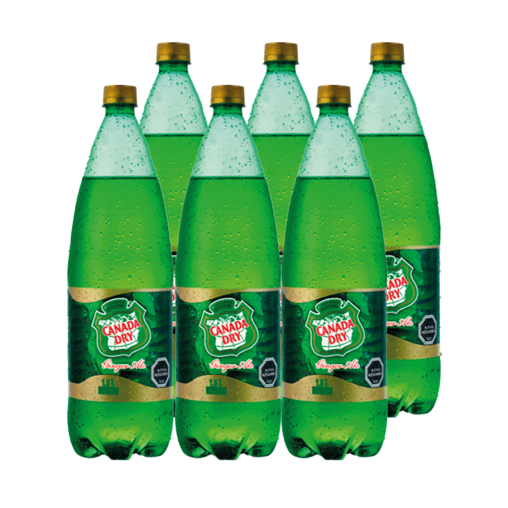 6x Bebida Canada Dry Ginger Ale 1500cc