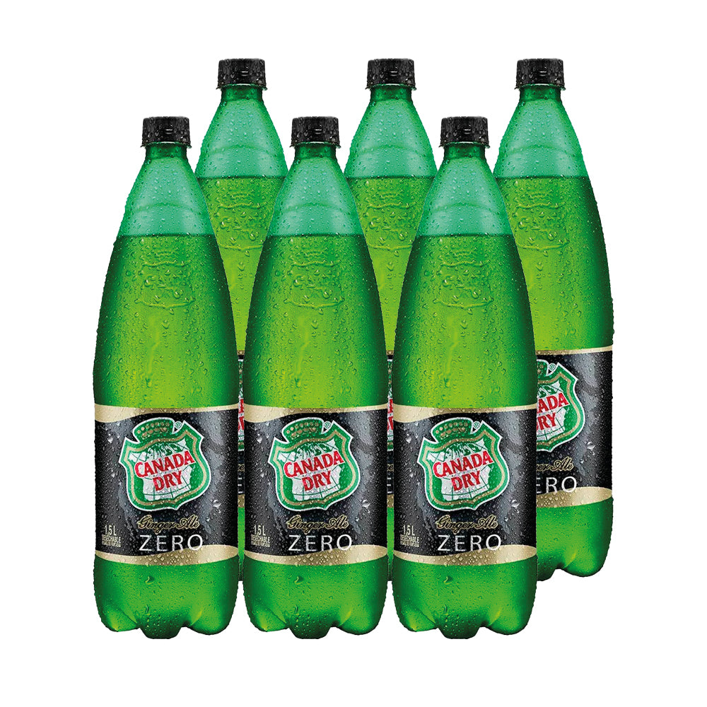 6x Bebida Canada Dry Ginger Ale Zero 1500cc