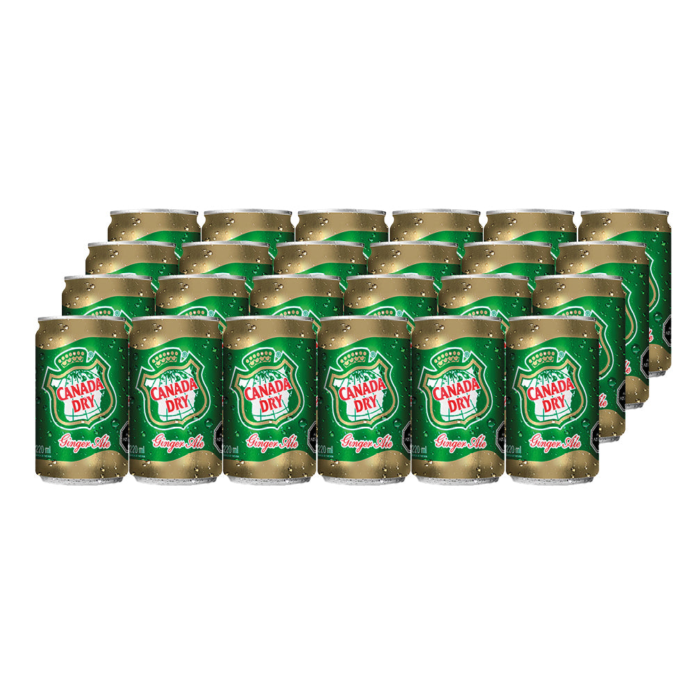 24x Bebida Canada Dry Ginger Ale Normal Lata 220cc