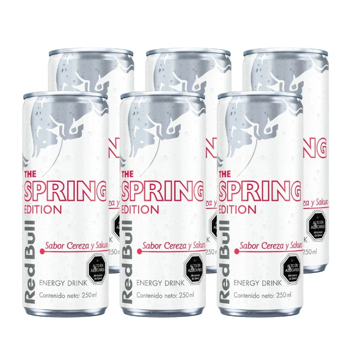 6x Bebida Energética Red Bull Cherry Sakura Sin Azúcar 250cc