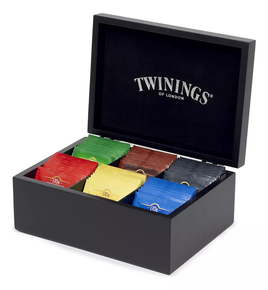 Té Caja De Madera 6 Espacios 60 Bolsas Twinings