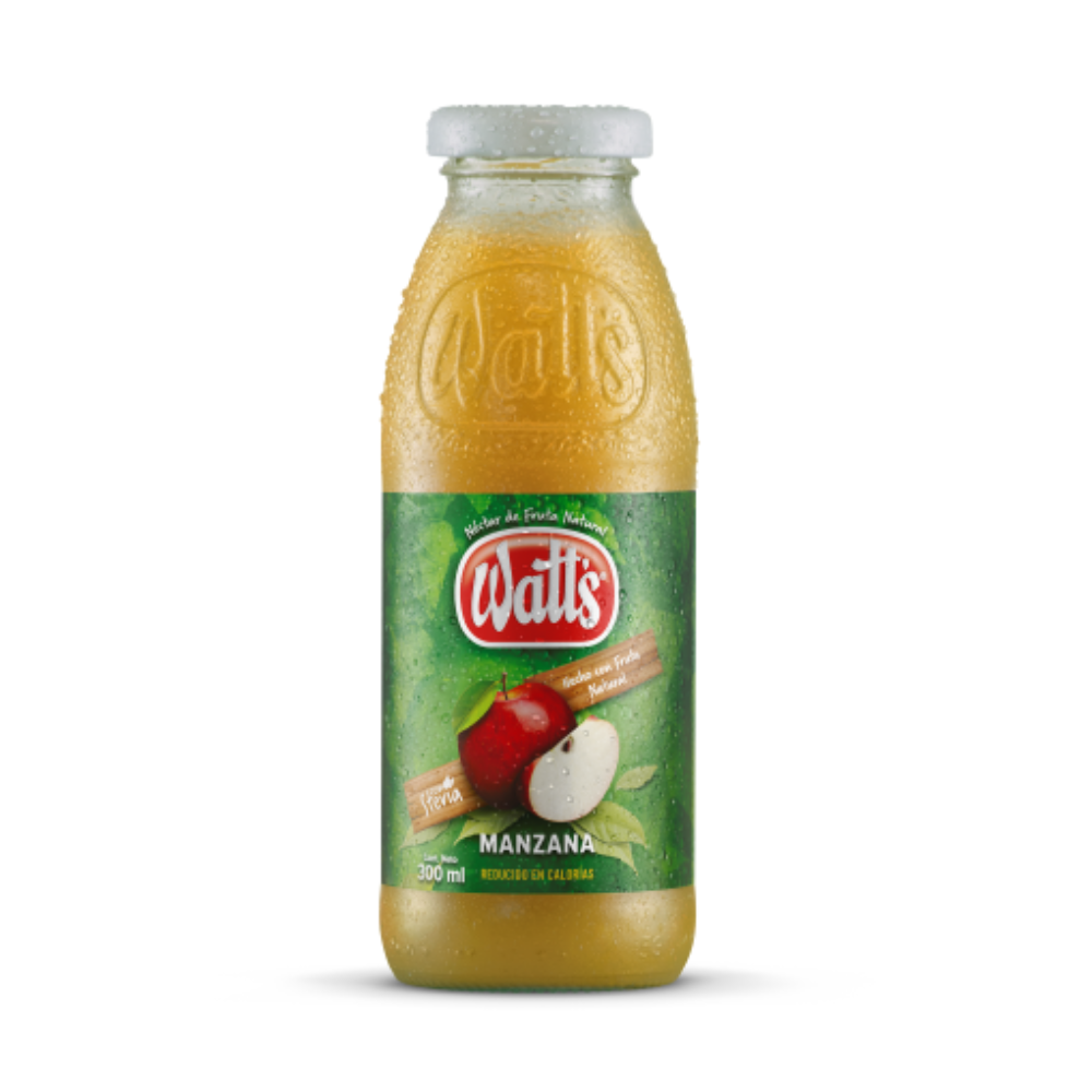 Jugo Watts Manzana Normal Boca Ancha 300cc