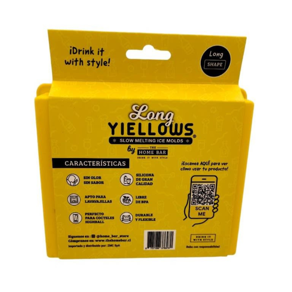 Molde De 4 Hielones Long Yiellows