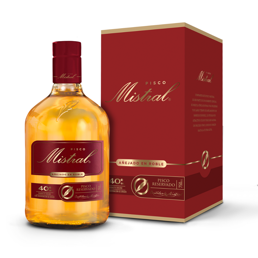 Pisco Mistral Añejado En Roble 40º 750cc