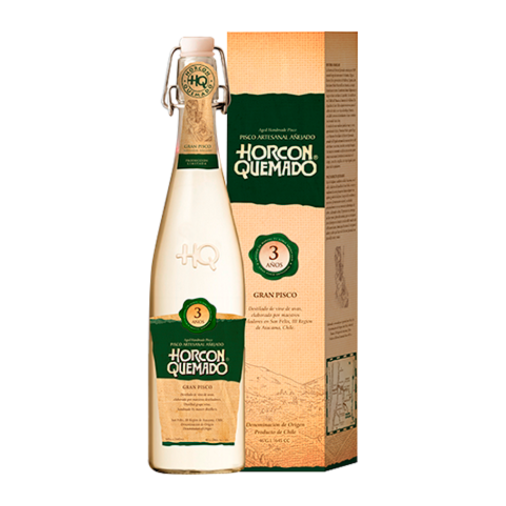 Pisco Horcón Quemado 3 Años 46° 645cc