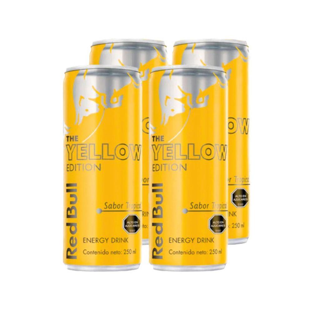 4x Bebida Energética Red Bull Yellow Edition 250cc