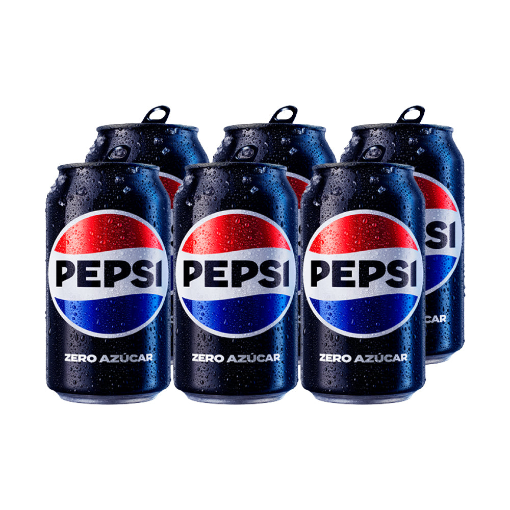 6x Bebida Pepsi Zero Lata 350cc