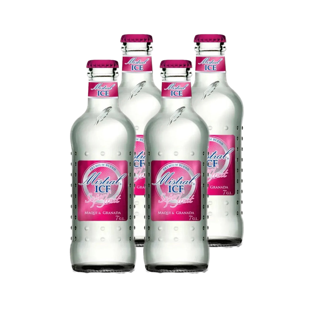 4x Cóctel Mistral ICE Super Fruit Maqui Granada Botellín 275cc