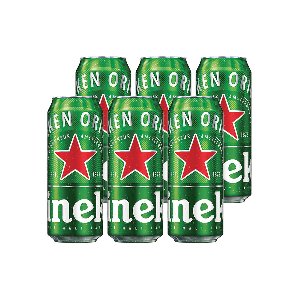 6x Cerveza Heineken Lata 470 cc