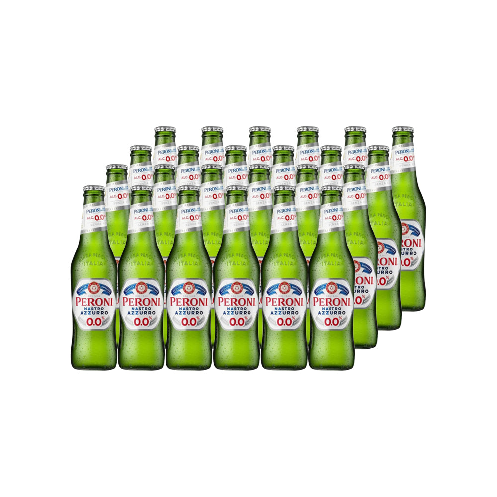 24x Cervezas Peroni Nastro Azzurro Sin Alcohol Botellín 330cc