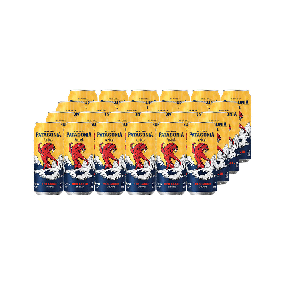 24x Cerveza Austral Patagonia Red Lager Lata 470cc