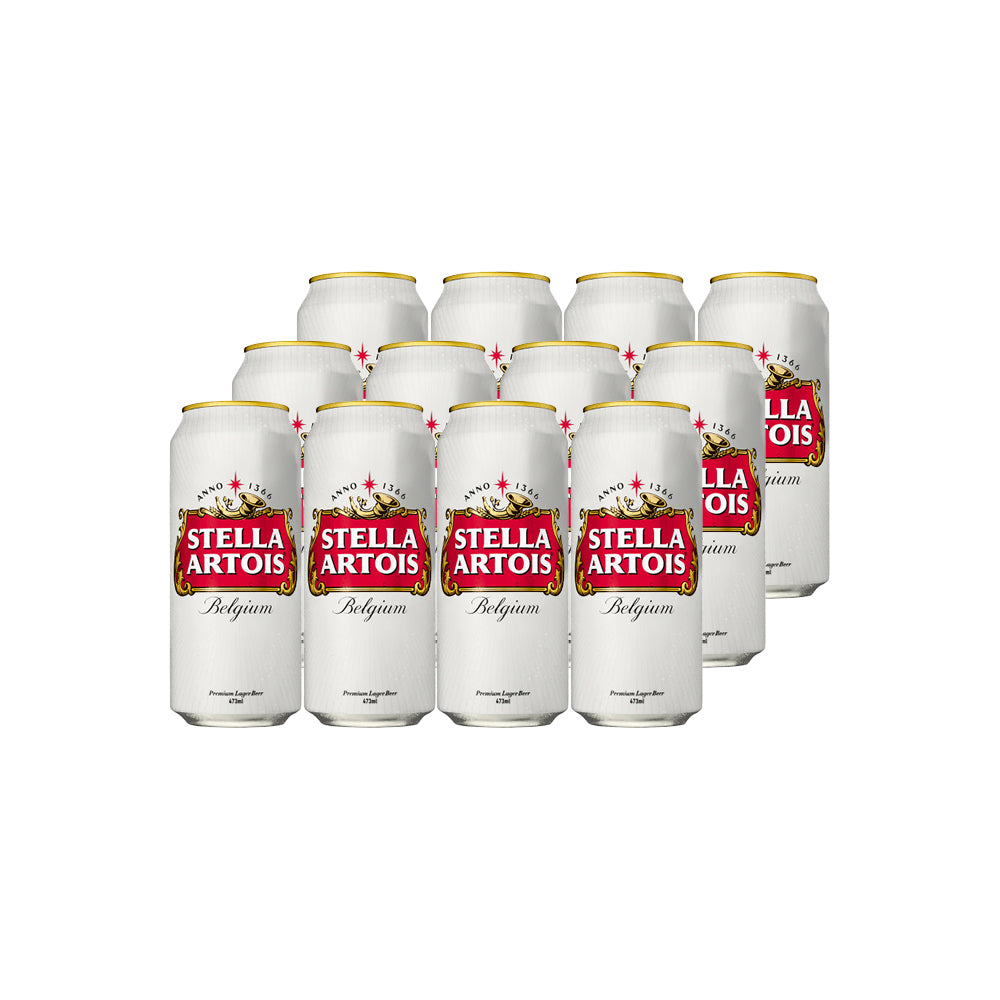 12x Cerveza Stella Artois Lata 473cc