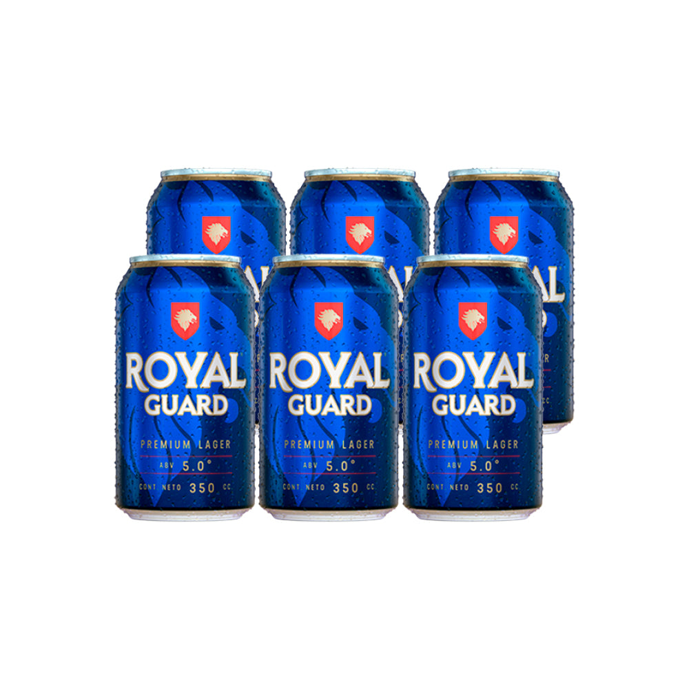 6x Cerveza Royal Guard Lata 350cc